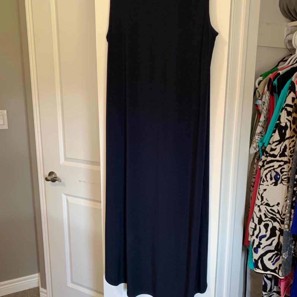 Joseph Ribkoff 16 navy long back top - Picture 3 of 16
